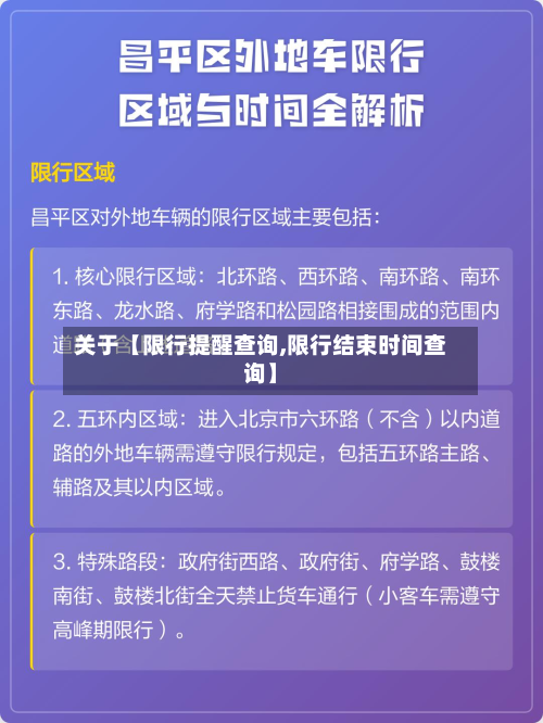 关于【限行提醒查询,限行结束时间查询】