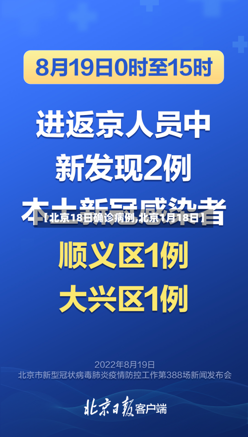 【北京18日确诊病例,北京1月18日】