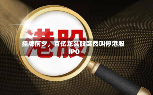 挂牌前夕，百亿龙头股突然叫停港股IPO