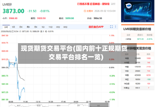 现货期货交易平台(国内前十正规期货交易平台排名一览)
