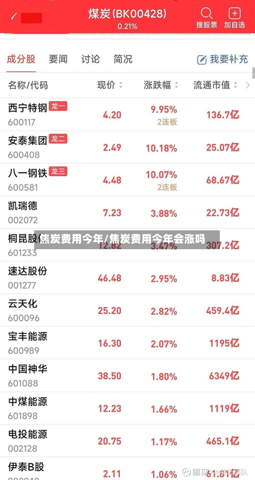 焦炭费用今年/焦炭费用今年会涨吗